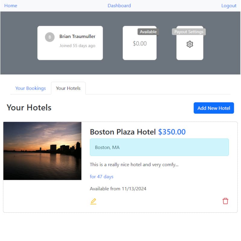 Hotel Booking App Detail